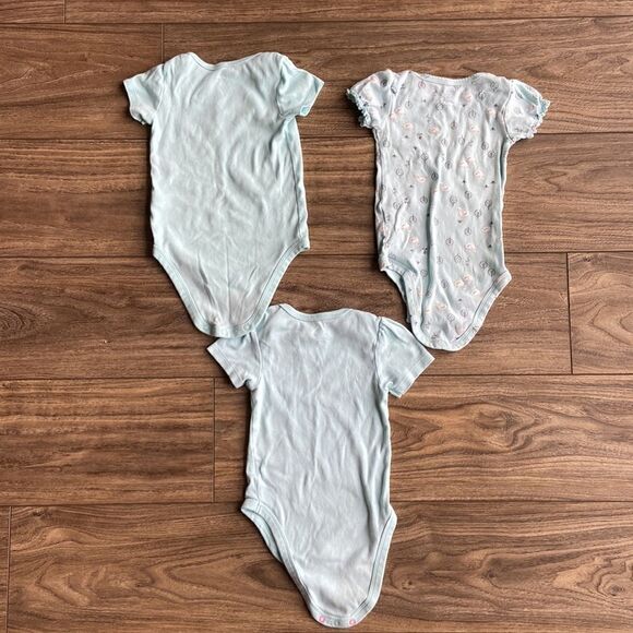 Onesies (3) in light blue || size 12 months - Picture 8 of 8
